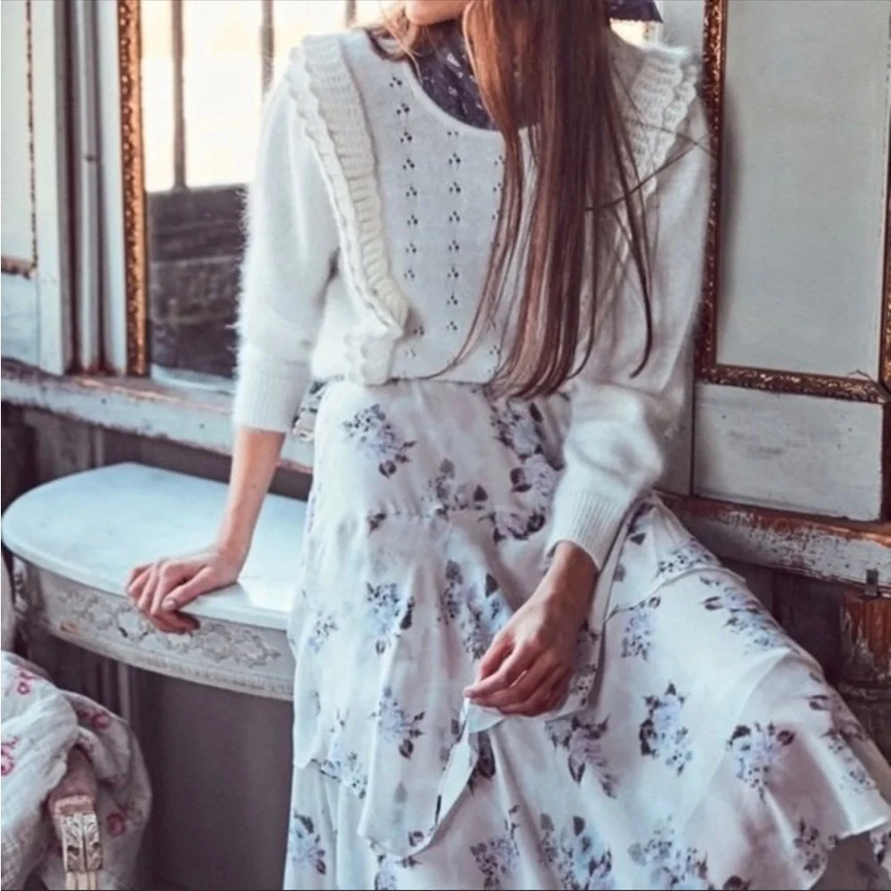 Trade/sell Loveshackfancy Jasmine Sweater XS EUC🦄🌈🌺 - Picture 6 of 8